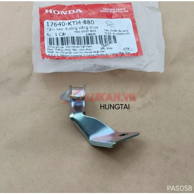 Pass đỡ ống dẫn xăng xe WAVE A, RS, S100, RSX, FUTURE 125... zin 17640-KTM-880 - Ảnh 3