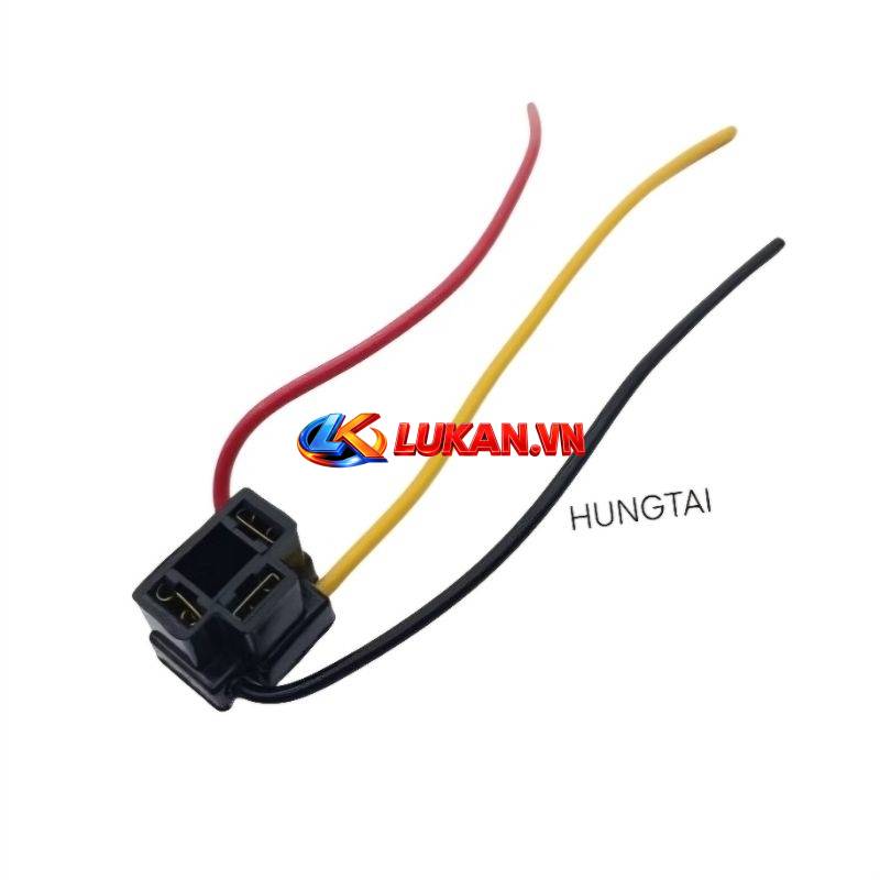 Dây, giắc ghim đuôi bóng chóa đèn pha xe WAVE, FUTURE....