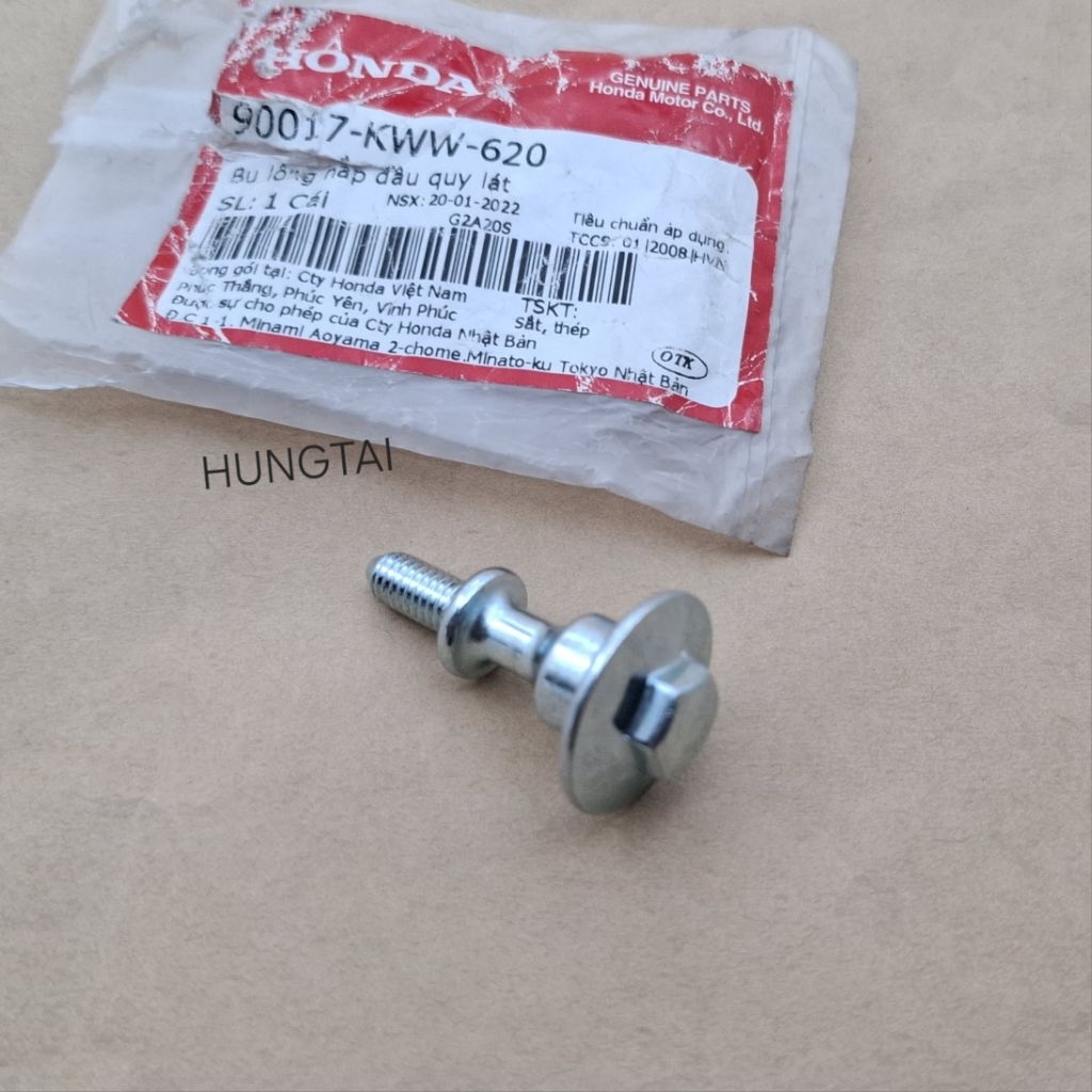 Ốc, bu lông nắp đầu bò quylat WAVE S110, RSX, BLADE, A110... zin 90017-KWW-740, 90017-KWW-620 - Ảnh 3