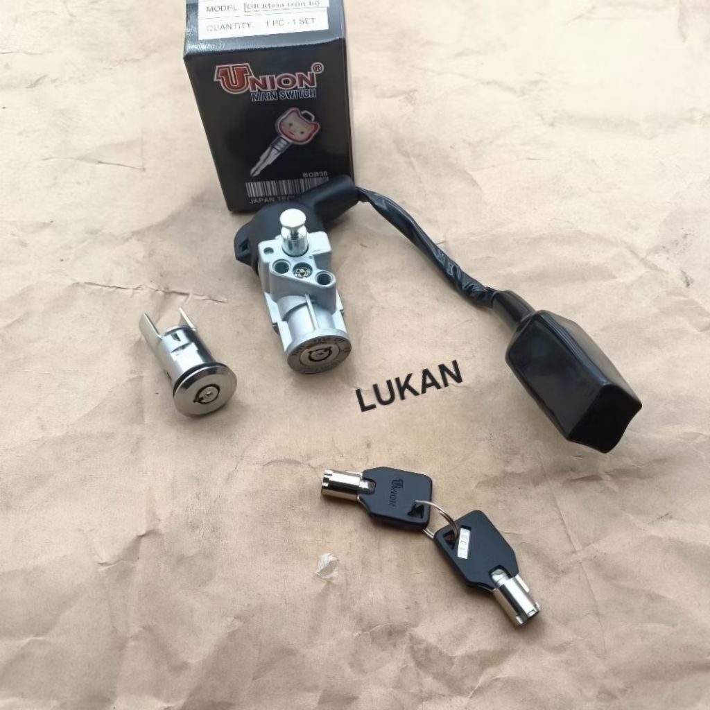 Bộ ổ khóa, công tắc máy union chìa tròn xe DREAM chống trộm - Ảnh 2