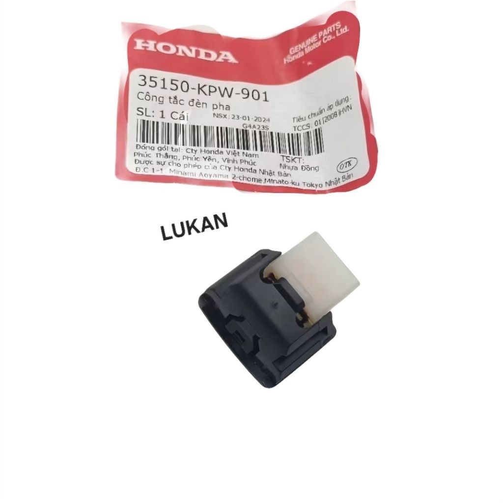 Nút công tắc đèn pha WAVE A, ALPHA, RS, S100, RSX, FUTURE 2... zin 35150-KPW-901 - Ảnh 2