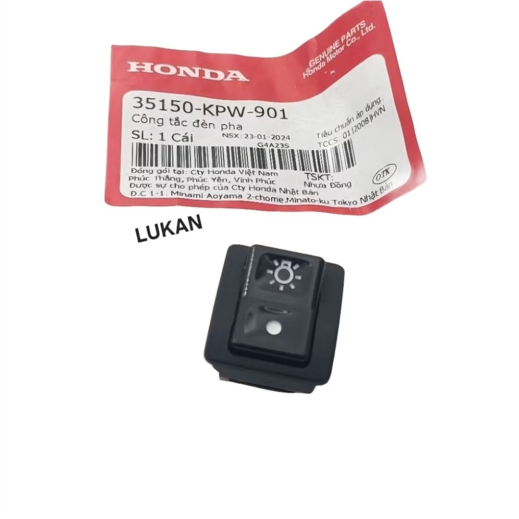 Nút công tắc đèn pha WAVE A, ALPHA, RS, S100, RSX, FUTURE 2... zin 35150-KPW-901