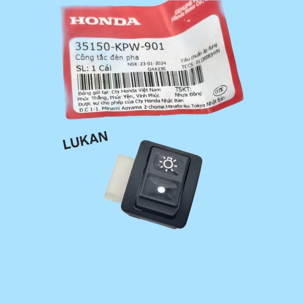 Nút công tắc đèn pha WAVE A, ALPHA, RS, S100, RSX, FUTURE 2... zin 35150-KPW-901 - Ảnh 3