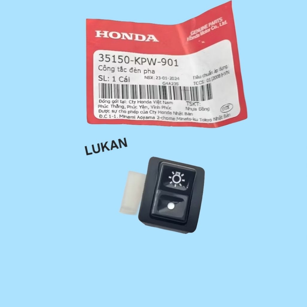 Nút công tắc đèn pha WAVE A, ALPHA, RS, S100, RSX, FUTURE 2... zin 35150-KPW-901 - Ảnh 4