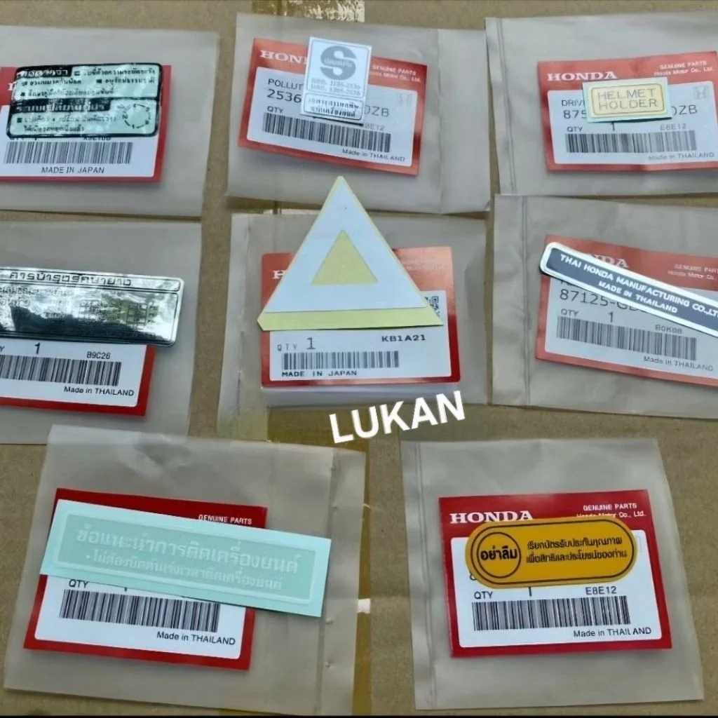Full bộ 8 tem thông số xe DREAM Thái zin Honda Japan - Ảnh 3
