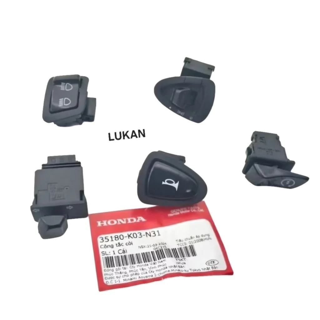 Bộ 5 nút bật, công tắc điện WAVE A, ALPHA 110, BLADE... zin Honda 35180-K03-N31 - Ảnh 3