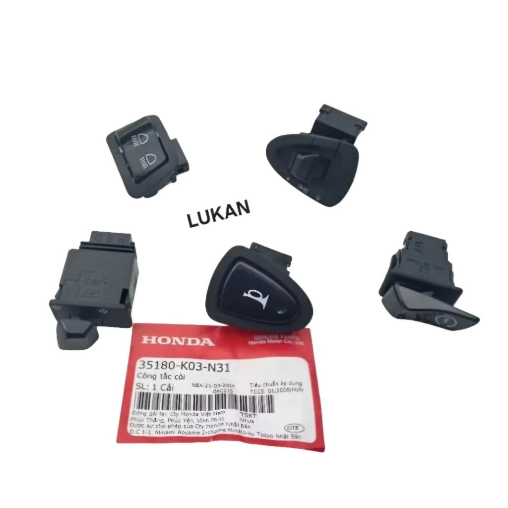 Bộ 5 nút bật, công tắc điện WAVE A, ALPHA 110, BLADE... zin Honda 35180-K03-N31 - Ảnh 4
