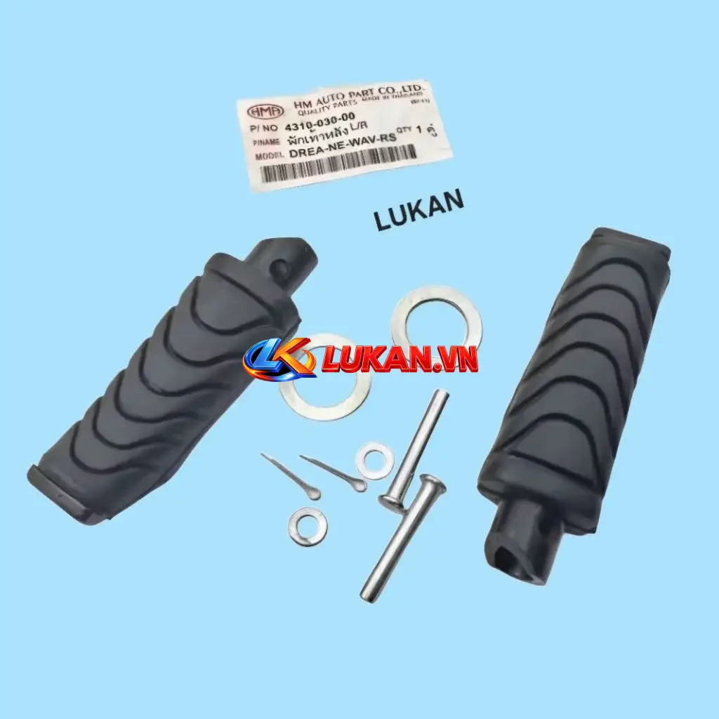 Cặp cao su gác chân sau WAVE S110, RSX, FUTURE 125... hàng Thái