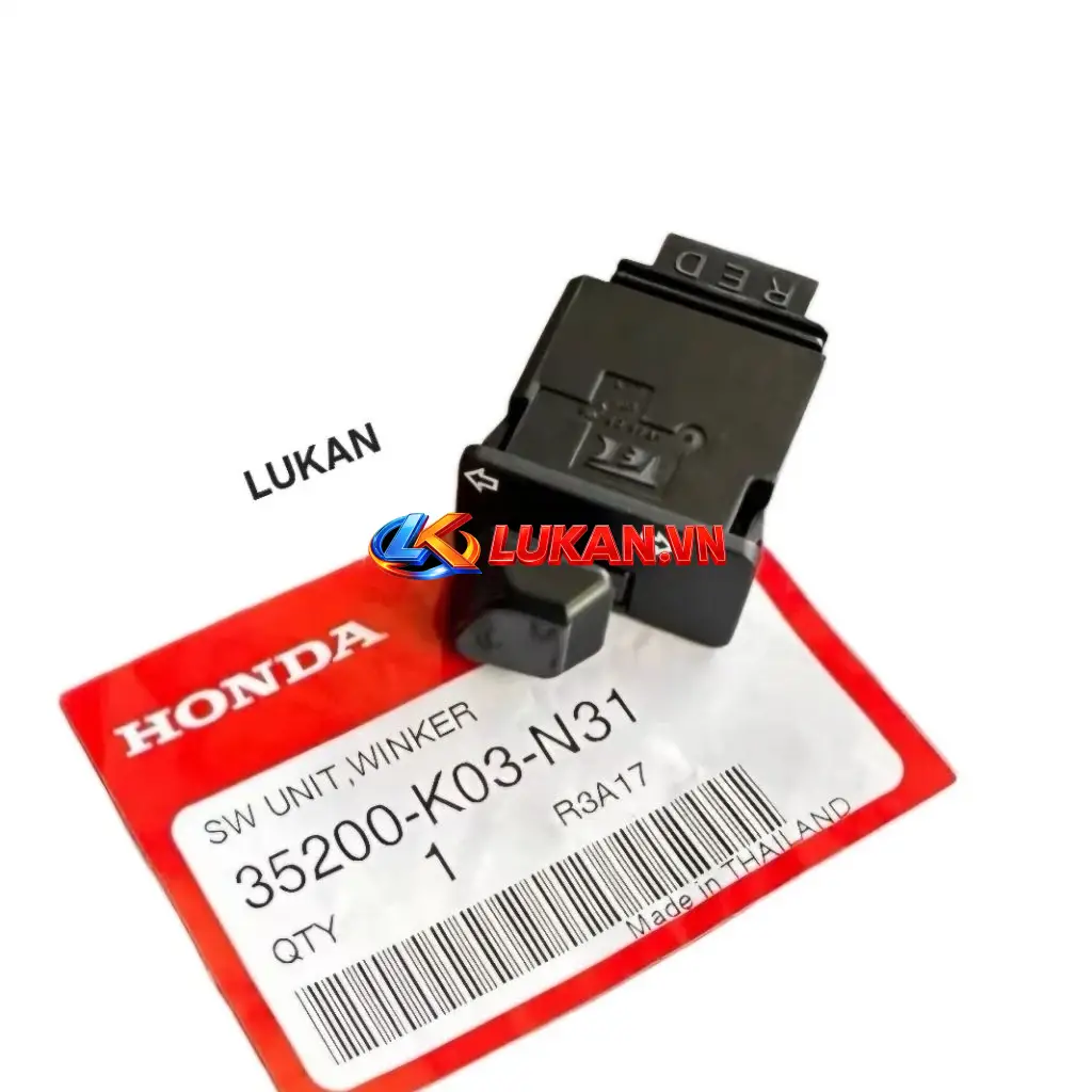 Nút công tắc đèn xi nhan WAVE RSX, BLADE, A110, WINNER... zin 35200-K03-N31