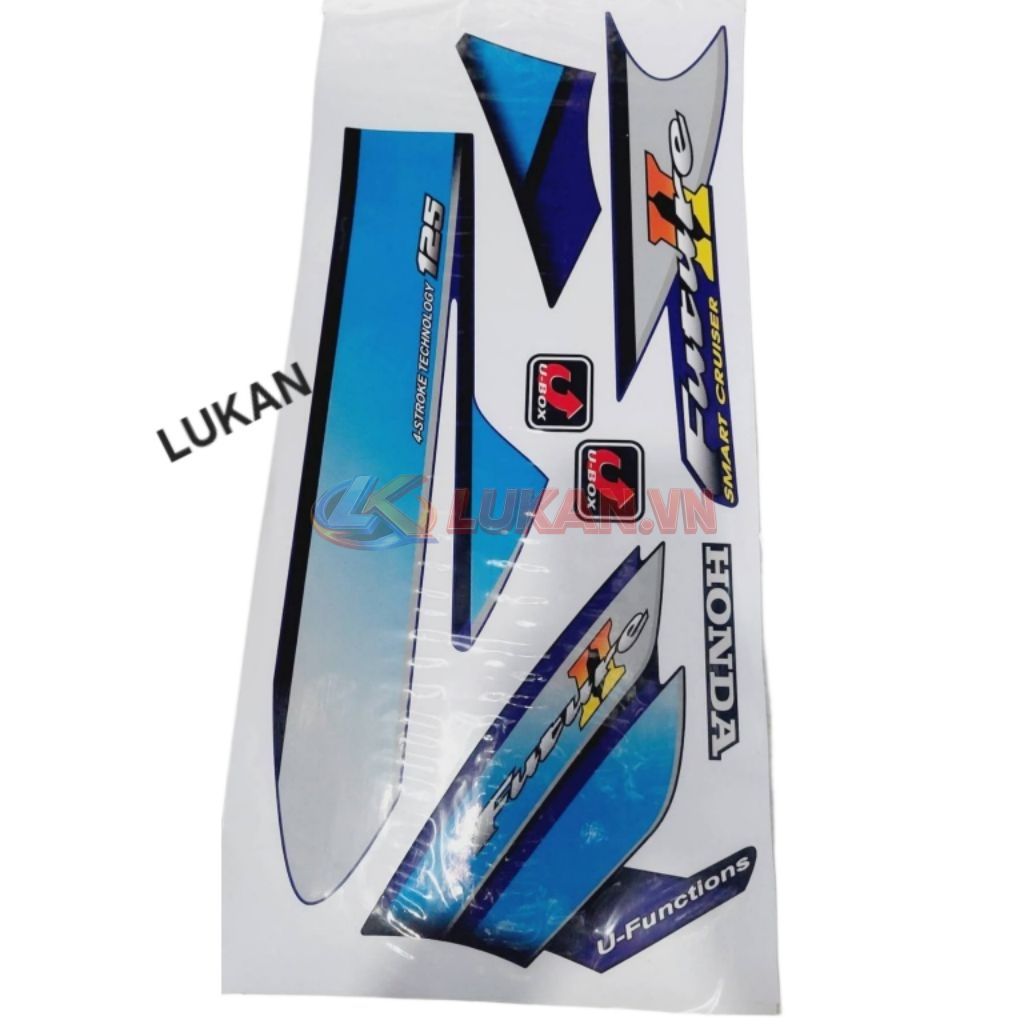 Bộ tem xe FUTURE 2 Xanh dương - Ảnh 2