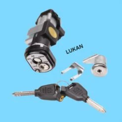 Bộ ổ khóa, công tắc điện 8 cạnh xe WAVE A, ALPHA 110... chống đoản
