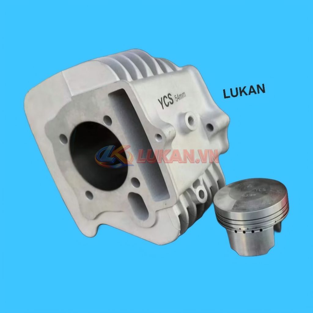 Lòng kiếng, hơi xi lanh YCS 54mm xe DREAM, WAVE... luôn piston - Ảnh 3