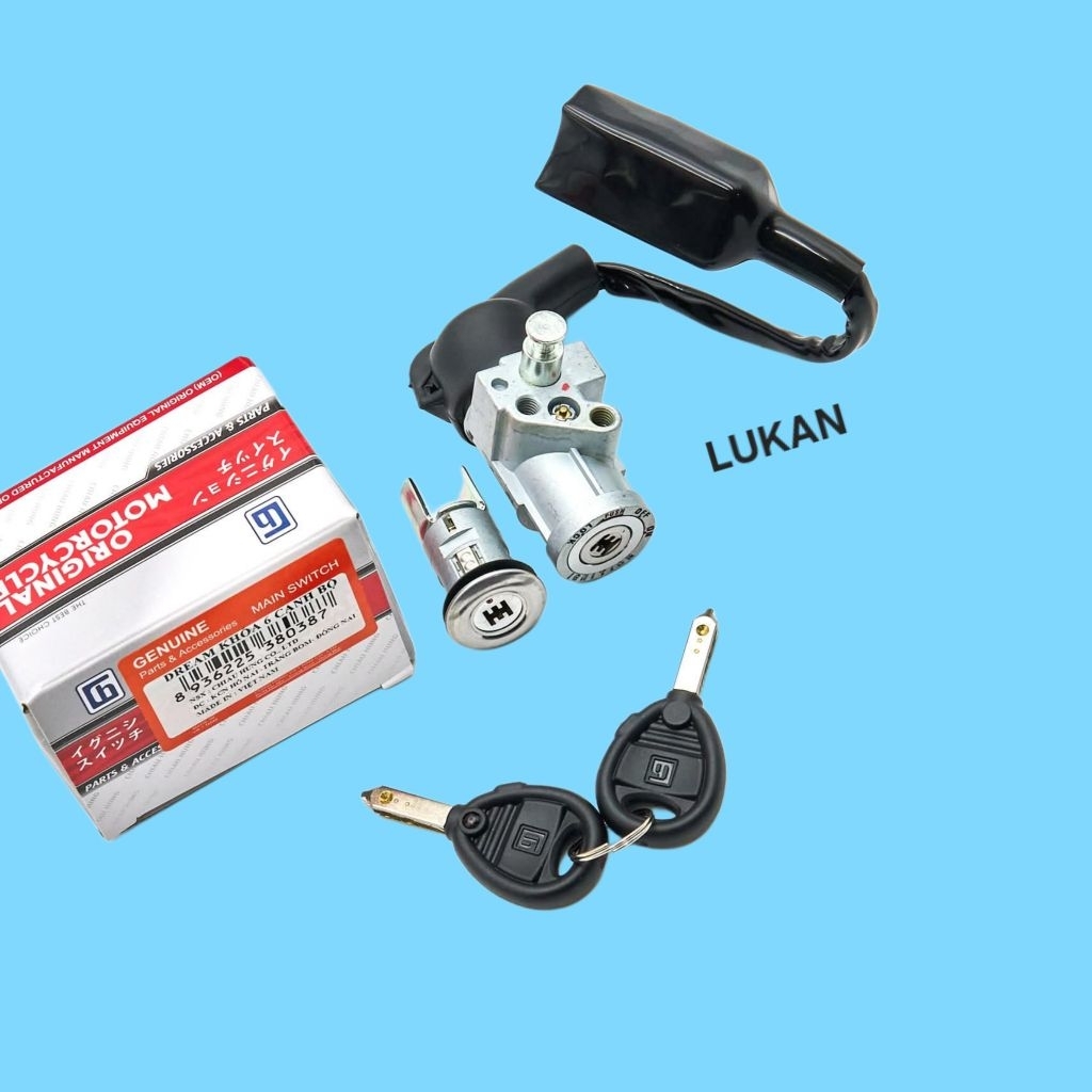Bộ ổ khóa, công tắc điện 6 cạnh xe DREAM chống đoản - Ảnh 5