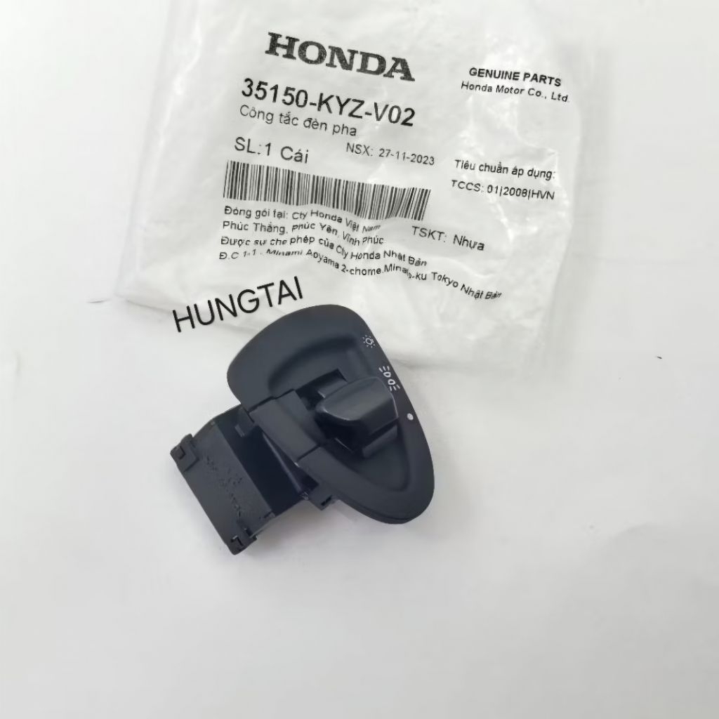 Nút công tắc đèn pha WAVE S110, RSX, BLADE, FUTURE 125... zin 35160-KYZ-V20 - Ảnh 2