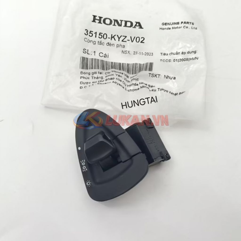 Nút công tắc đèn pha WAVE S110, RSX, BLADE, FUTURE 125... zin 35160-KYZ-V20 - Ảnh 3
