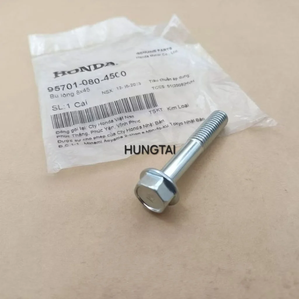 Ốc, bu lông treo pô ống xã xe WAVE, FUTURE 125, WINNER... 8x45 zin 95701-080-4500 - Ảnh 4