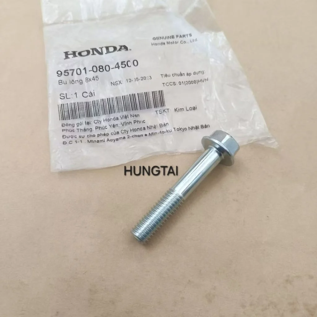 Ốc, bu lông treo pô ống xã xe WAVE, FUTURE 125, WINNER... 8x45 zin 95701-080-4500 - Ảnh 2