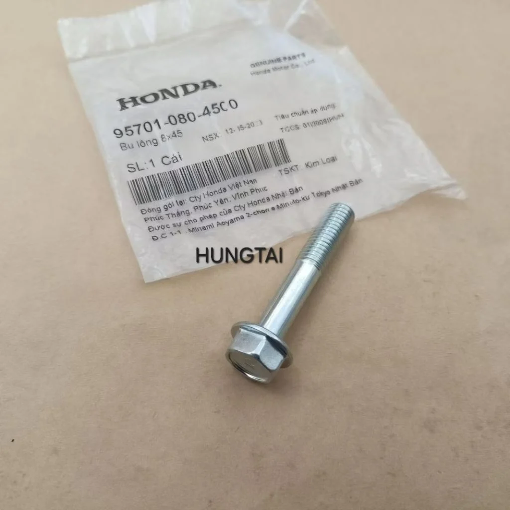 Ốc, bu lông treo pô ống xã xe WAVE, FUTURE 125, WINNER... 8x45 zin 95701-080-4500 - Ảnh 3