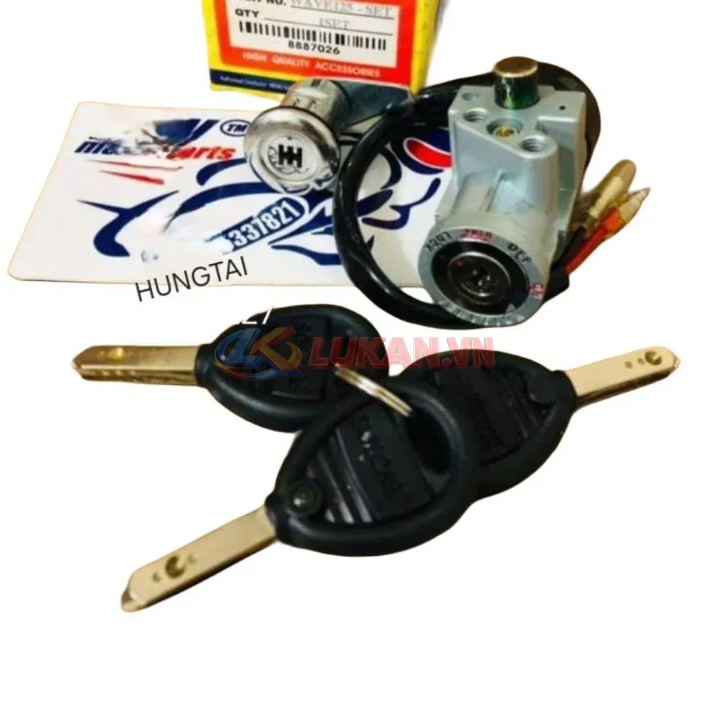 Bộ ổ khóa, công tắc điện 6 cạnh xe FUTURE 2, WAVE 125.... chống đoản - Ảnh 2