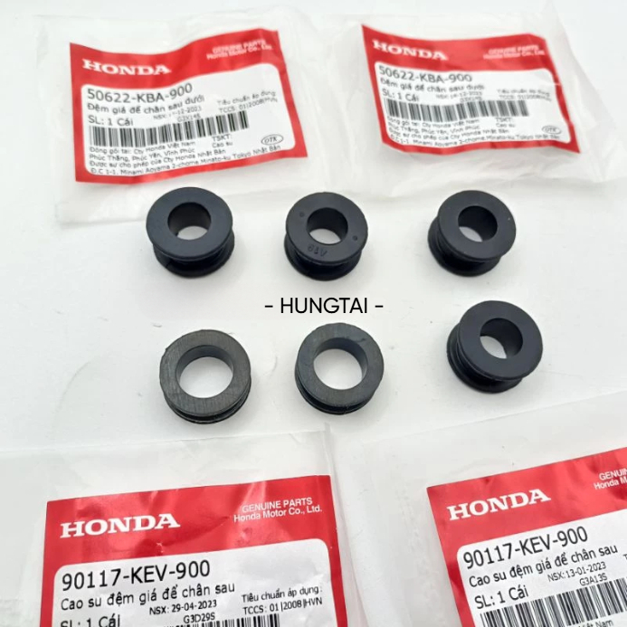 Bộ 6 cao su đùi pass nhôm gác chân WAVE Thái, ALPHA, ZX, FUTURE... zin 90117-KEV-900, 50622-KBA-900 - Ảnh 4