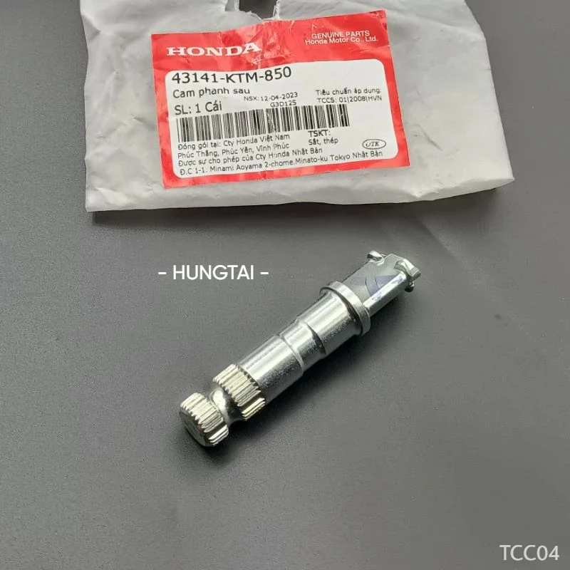 Trục cốt cam má phanh sau xe FUTURE 2, NEO, X 125.... zin 43141-KTM-850 - Ảnh 2