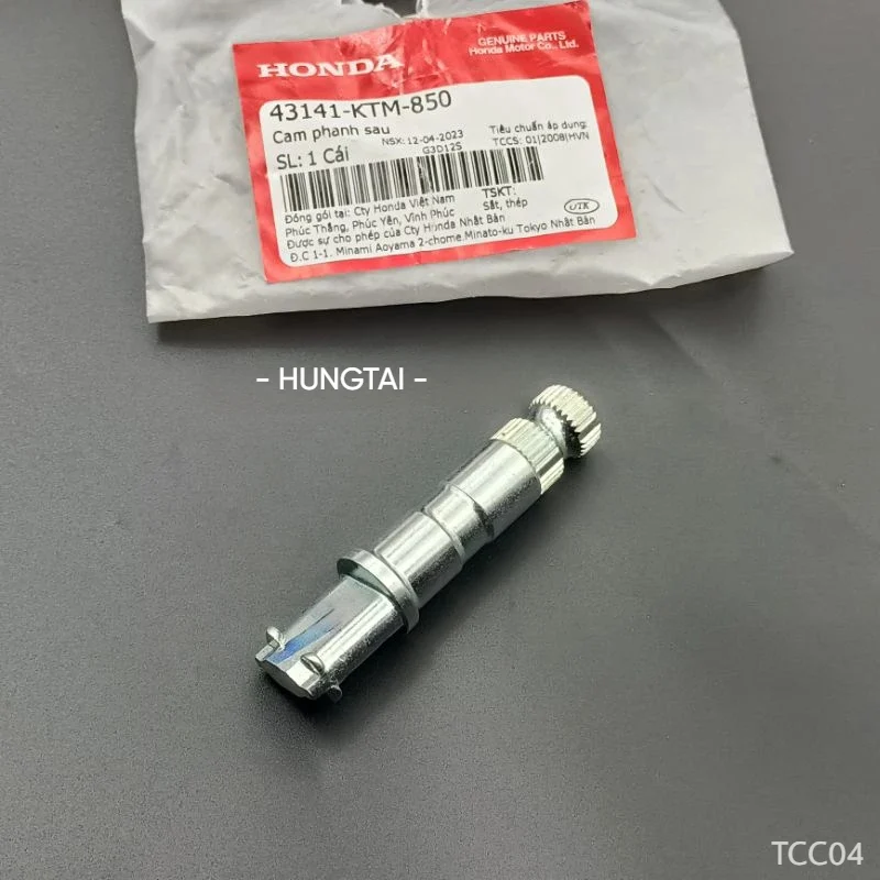 Trục cốt cam má phanh sau xe FUTURE 2, NEO, X 125.... zin 43141-KTM-850 - Ảnh 4