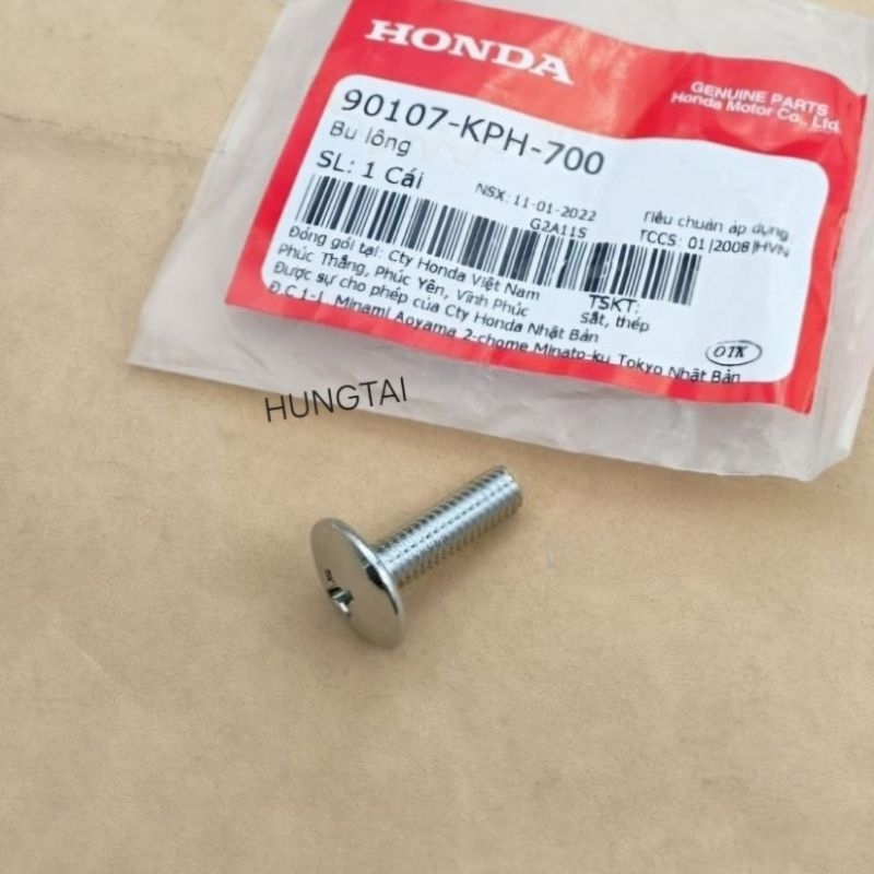 Ốc vít bắt nhựa dàn áo WAVE A, RS, S100, RSX, FUTURE 125... zin 90107-KPH-700 - Ảnh 2