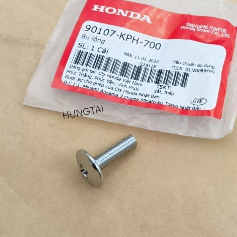 Ốc vít bắt nhựa dàn áo WAVE A, RS, S100, RSX, FUTURE 125... zin 90107-KPH-700 - Ảnh 3