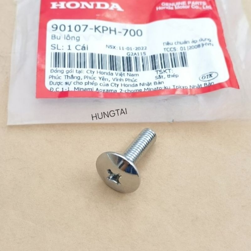 Ốc vít bắt nhựa dàn áo WAVE A, RS, S100, RSX, FUTURE 125... zin 90107-KPH-700