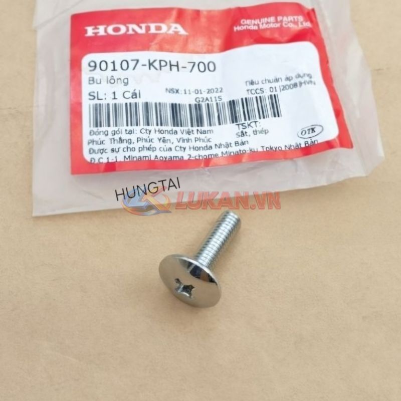 Ốc vít bắt nhựa dàn áo WAVE A, RS, S100, RSX, FUTURE 125... zin 90107-KPH-700 - Ảnh 4