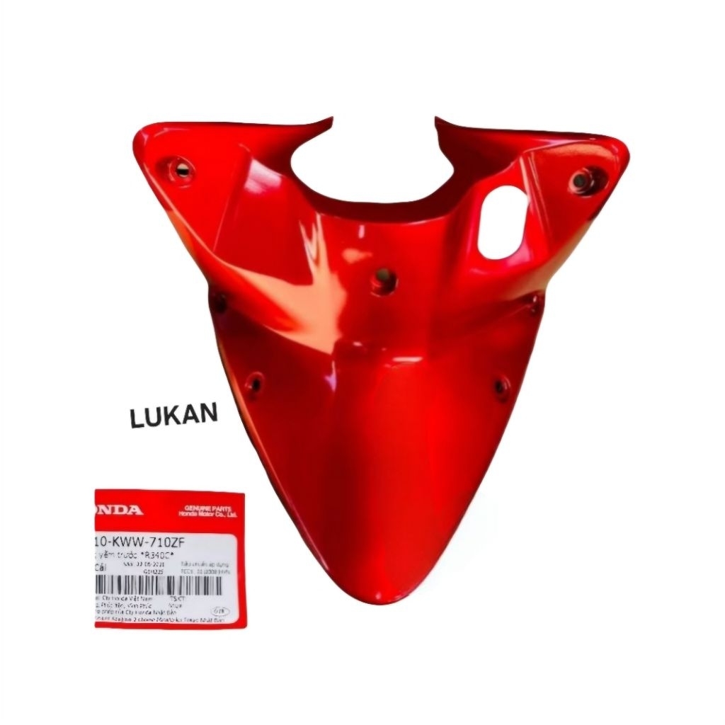 Nhựa ốp yếm khóa, lườn giữa baga WAVE S110, RSX... Đỏ zin Honda - Ảnh 4