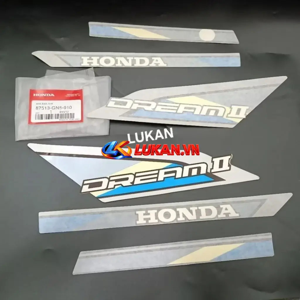 Bộ tem xe DREAM Thái Xanh zin chính hãng Honda