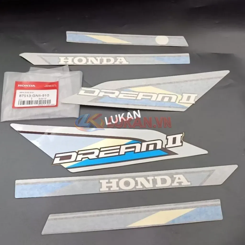 Bộ tem xe DREAM Thái Xanh zin chính hãng Honda - Ảnh 2