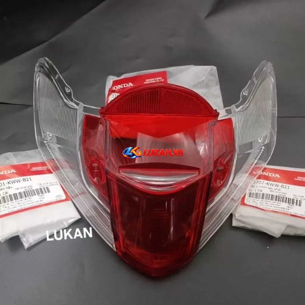 Bộ nắp chụp lái, võ đèn hậu, xi nhan WAVE S110, RS, RSX... zin 33702-KWW-B21, 33701-KWW-B21, 33752-KWW-B21 - Ảnh 4