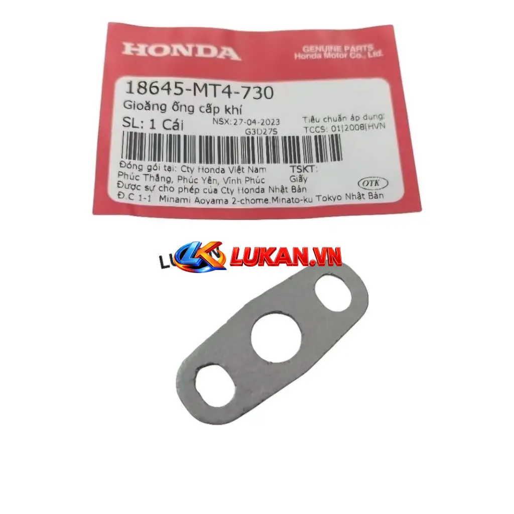 Gioăng quylat, ron ống co hơi khí thải WAVE Thái, FUTURE 125... zin Honda 18645-MT4-730 - Ảnh 4