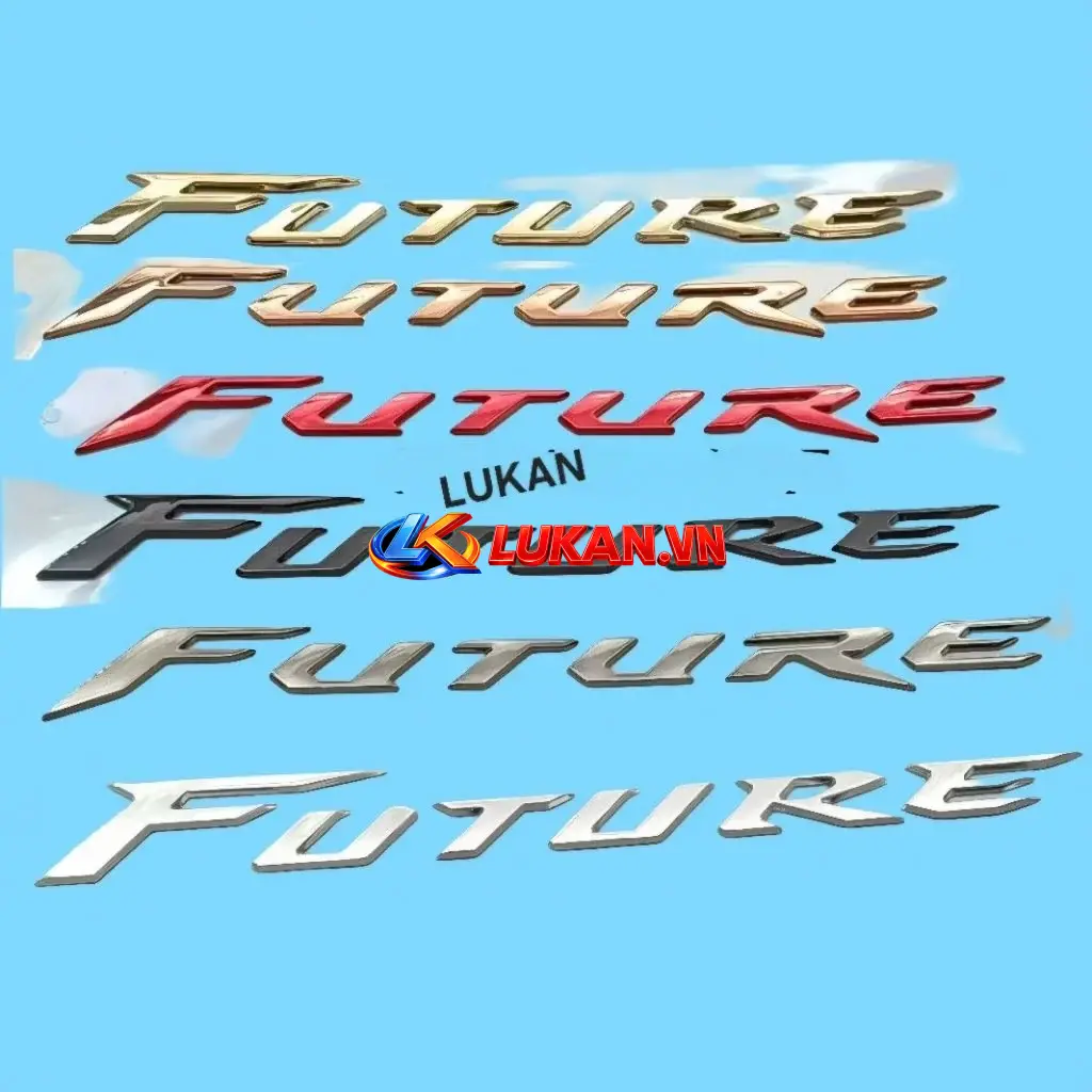 Tem chữ nổi, nhựa ốp sườn xe FUTURE MẬP, LED 125... đủ màu