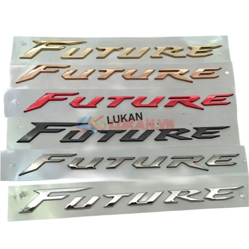 Tem chữ nổi, nhựa ốp sườn xe FUTURE MẬP, LED 125... đủ màu - Ảnh 2