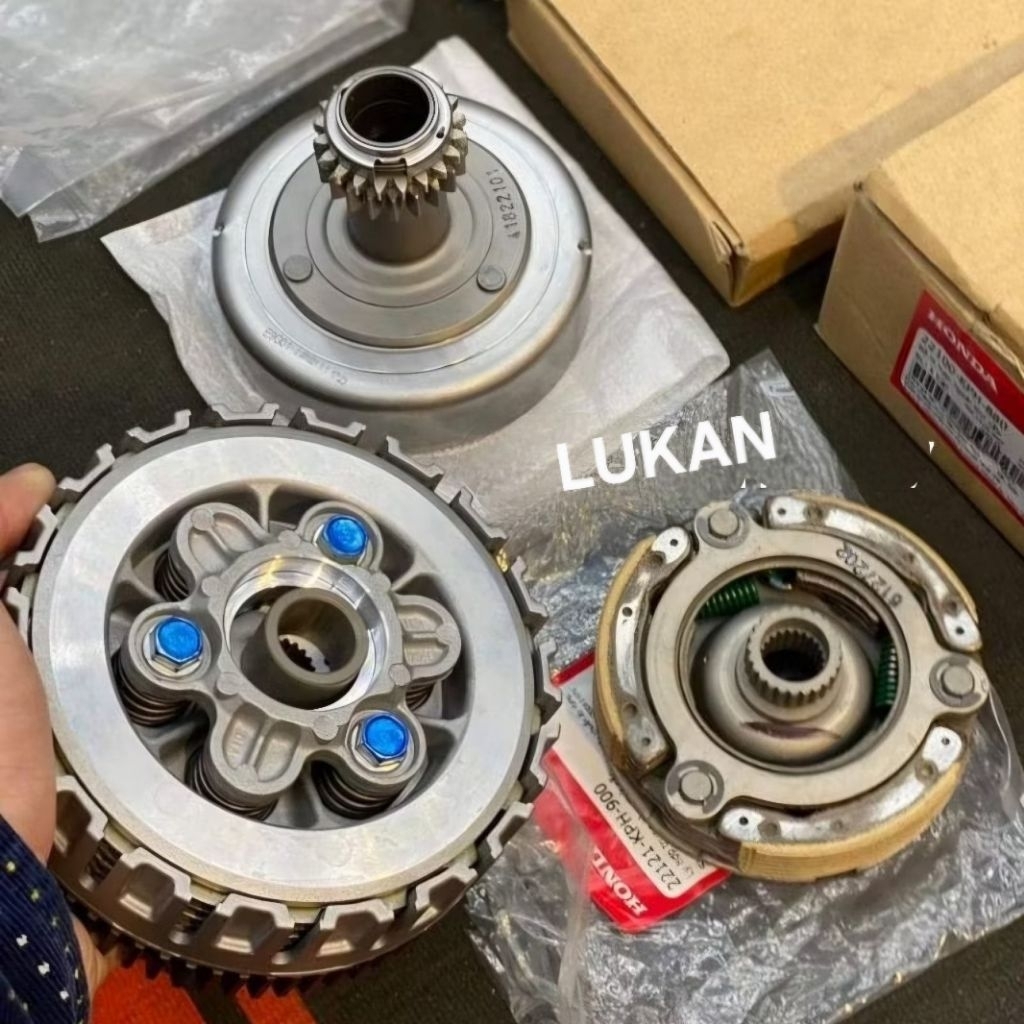 Bộ nhông nồi côn, ly hợp xe FUTURE 2, NEO, X 125... zin Honda - Ảnh 3