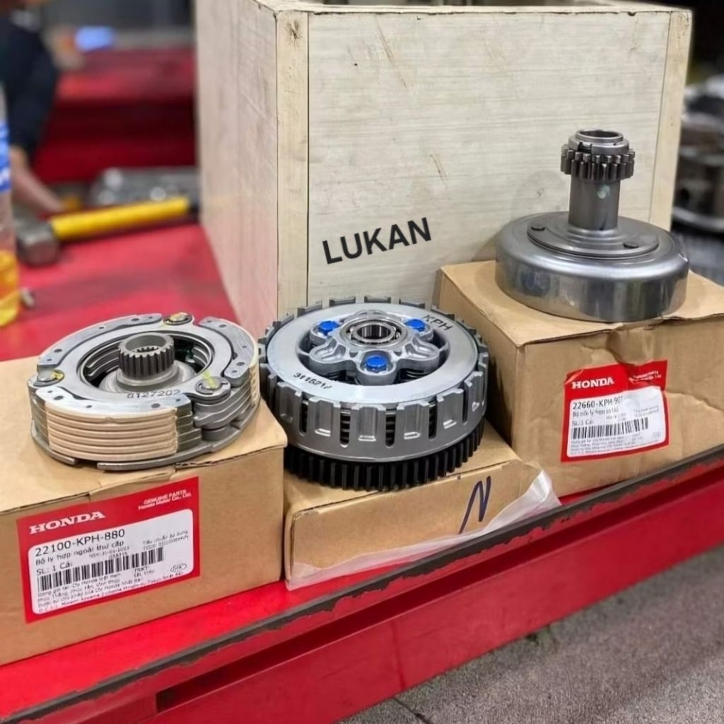 Bộ nhông nồi côn, ly hợp xe FUTURE 2, NEO, X 125... zin Honda - Ảnh 4