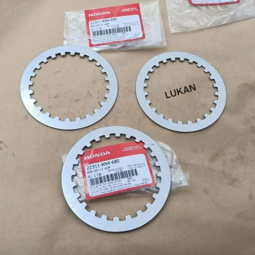 Bộ 3 lá sắt nồi côn, ly hợp xe DREAM, WAVE, FUTURE 1... zin Honda 22311-KN4-680 - Ảnh 4