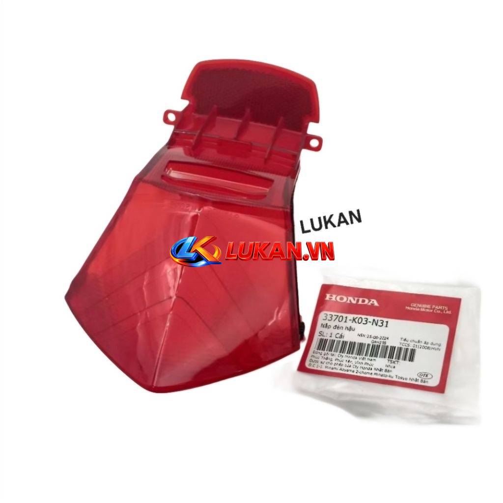 Nắp đỏ, chụp võ đuôi đèn hậu, stop WAVE RSX 2014-2024.... zin 33701-K03-N31