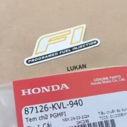 Tem chữ Fi xi bạc, mặt nạ xe FUTURE NEO, X 125 zin Honda 87126-KVL-940