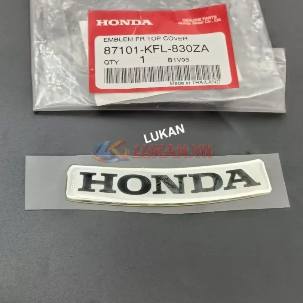 Tem Honda dán nhựa mặt nạ trước xe FUTURE 1 đời đầu zin 87101-KFL-830ZA - Ảnh 2