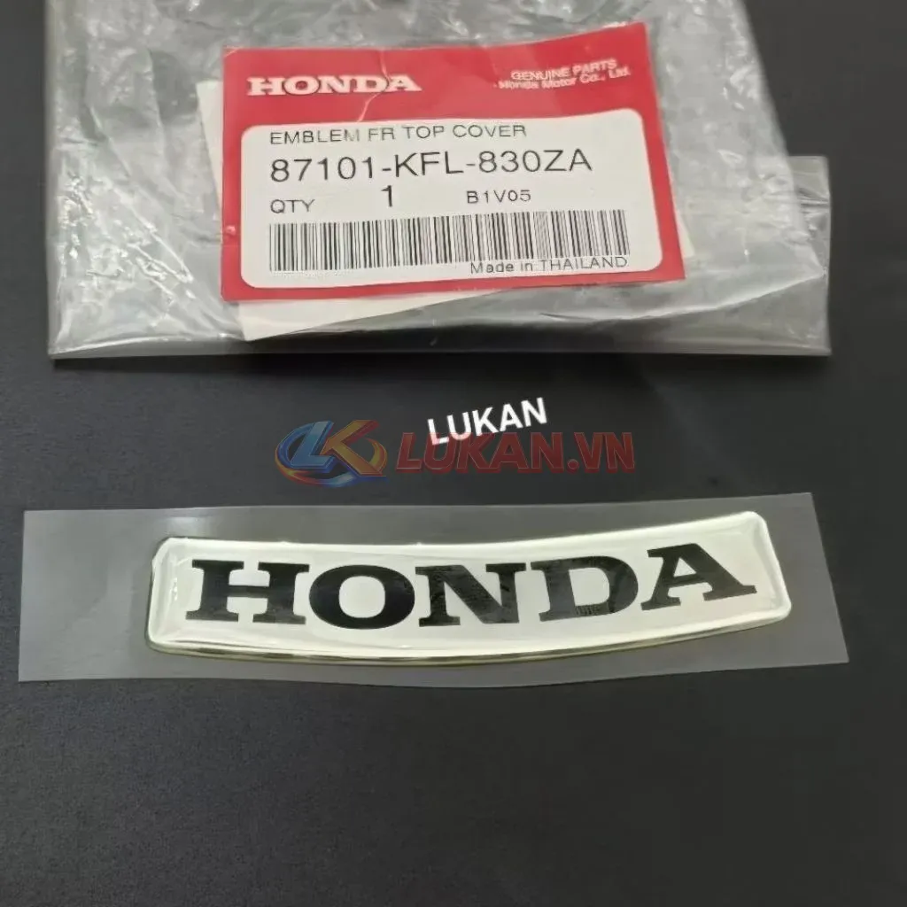 Tem Honda dán nhựa mặt nạ trước xe FUTURE 1 đời đầu zin 87101-KFL-830ZA - Ảnh 4