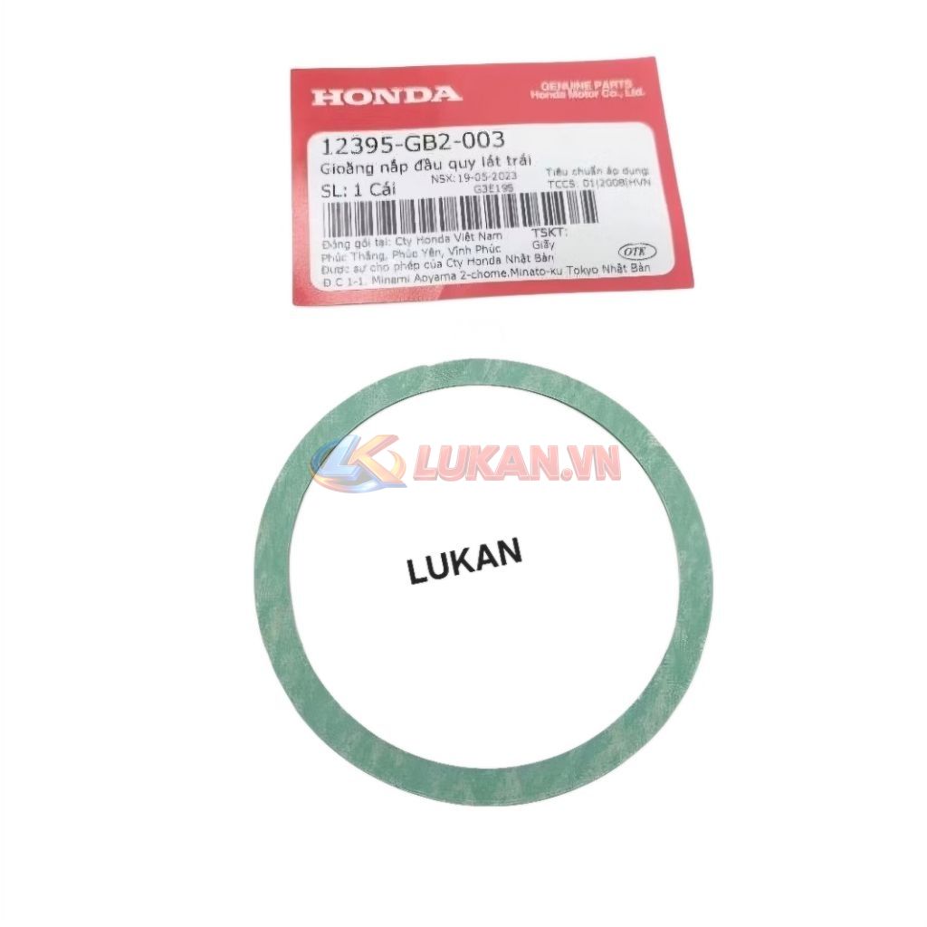 Gioăng, ron nắp cam tròn xe DREAM Thái, Super đời đầu zin 12395-GB2-003 - Ảnh 2