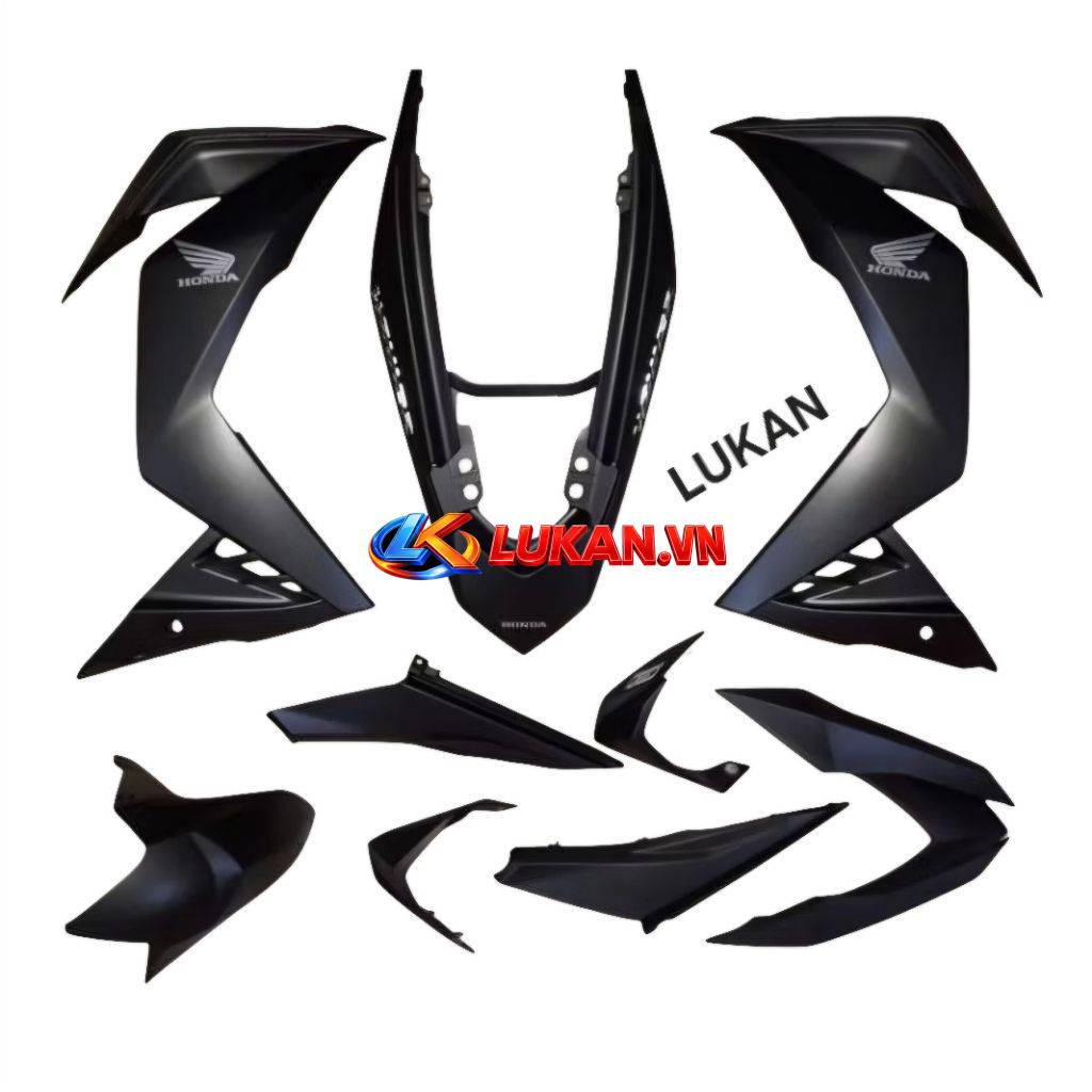 Bộ nhựa dàn áo xe WINNER V1 150 Đen mờ, nhám zin Honda