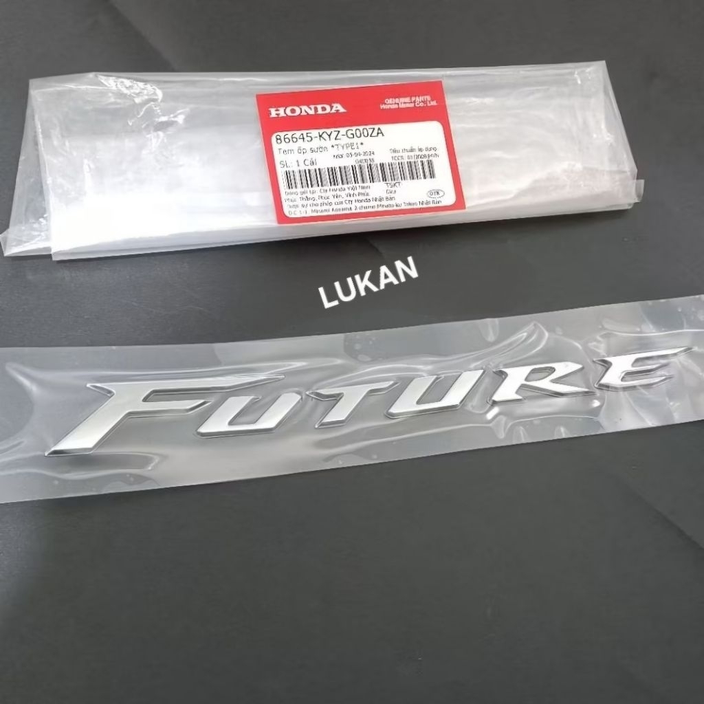 Tem chữ nổi, nhựa ốp sườn xe FUTURE MẬP, LED 125 zin 86645-KYZ-G00ZA - Ảnh 3