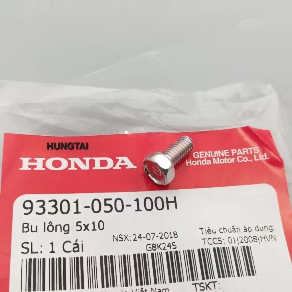 Ốc, bu lông 5x10 cuộn lửa lốc đề xe DREAM, WAVE, FUTURE...zin 93301-050-100H - Ảnh 3