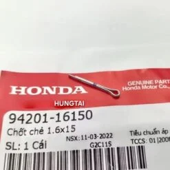 Chốt chẻ cao su gác chân sau DREAM, WAVE, FUTURE... zin 1.6x15 94201-16150
