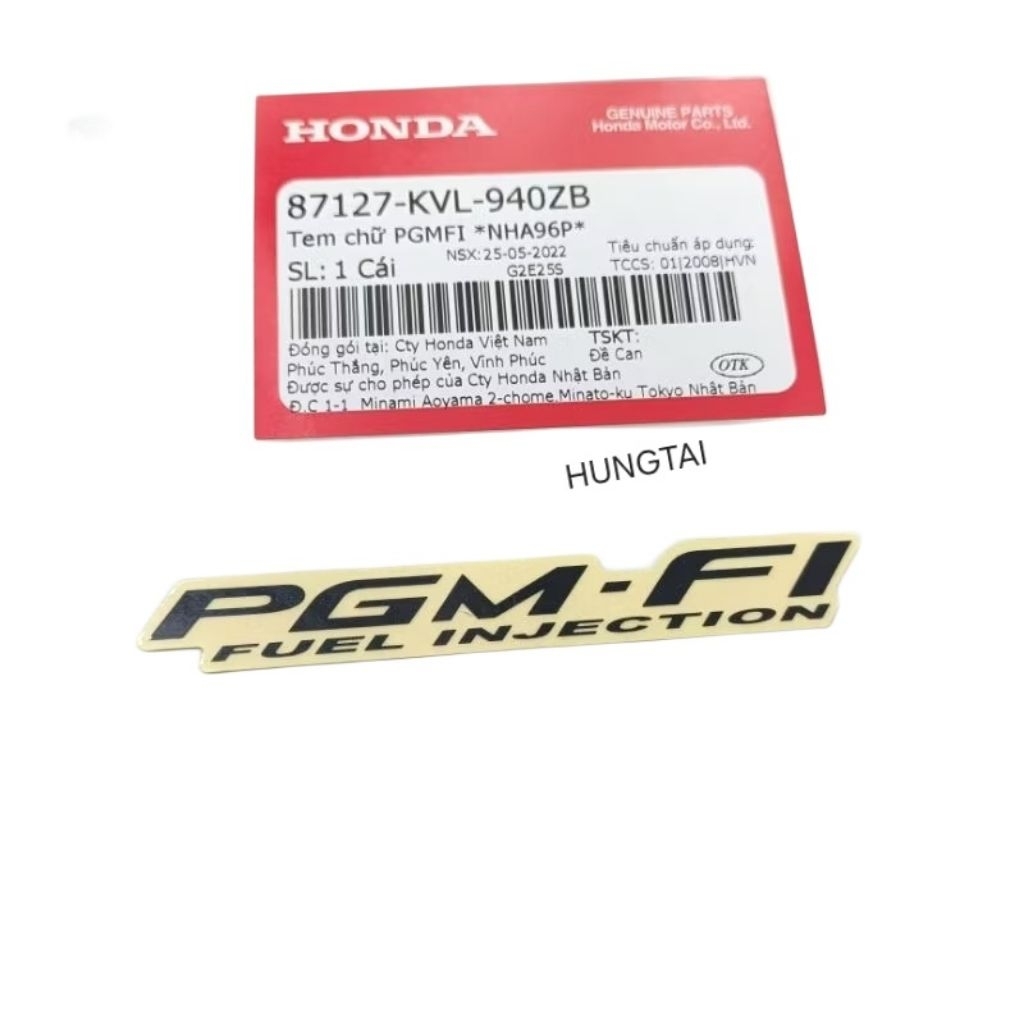 Tem PGM FI đen bửng cánh yếm xe FUTURE NEO, X 125... zin 87217-KVL-940ZB - Ảnh 2
